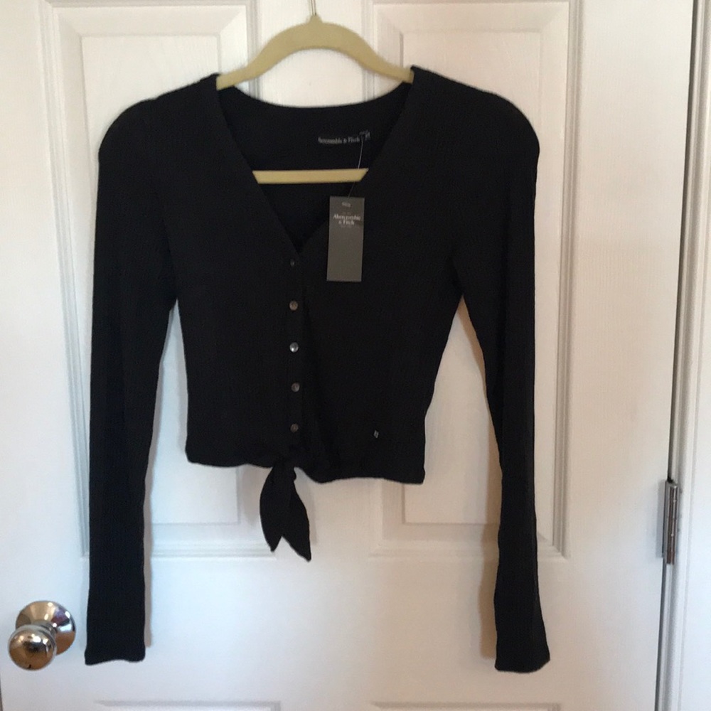 Abercrombie & Fitch button-up tie front top